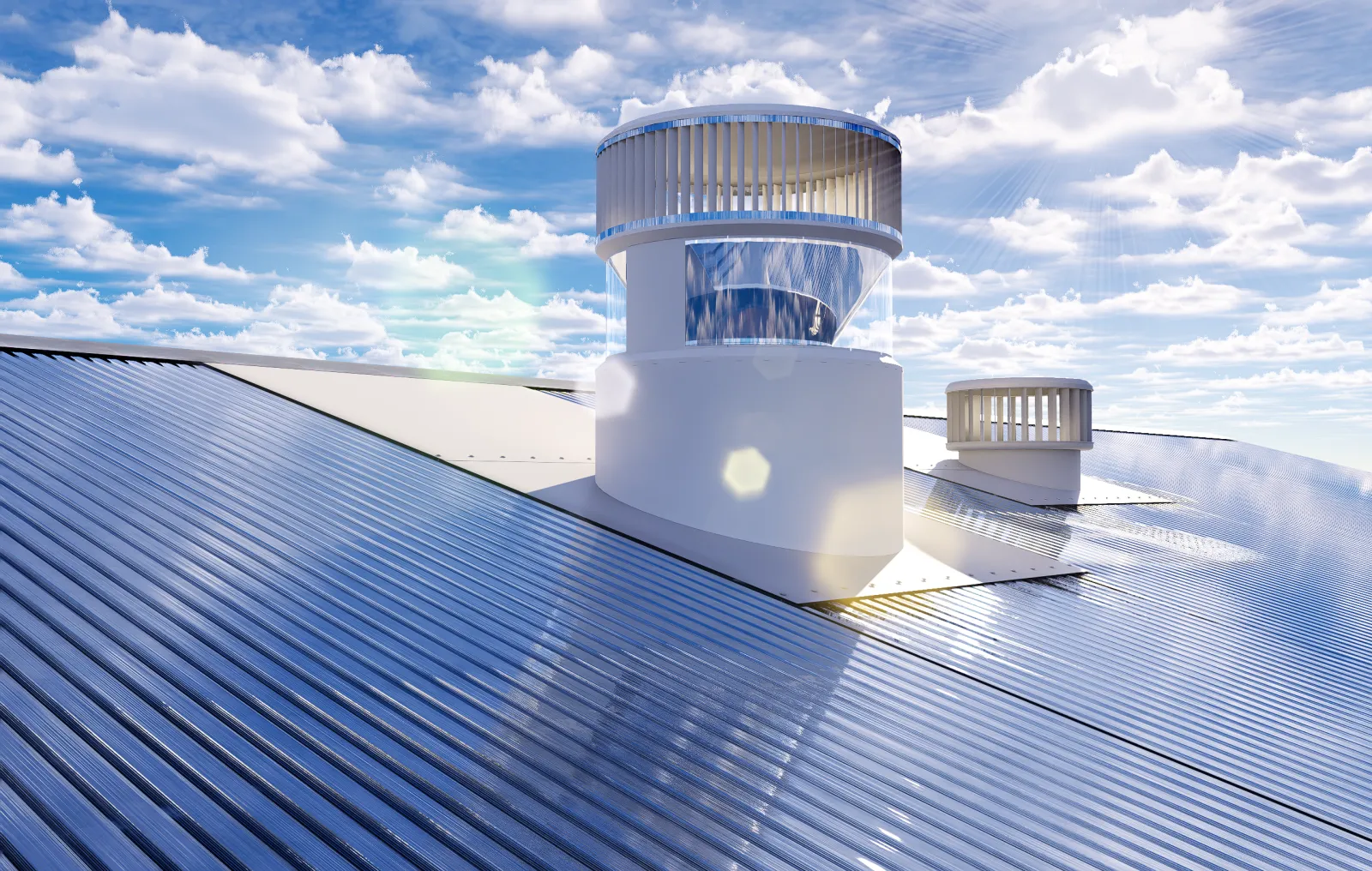 Светоаэратор SOLARGY.PRO на металлической кровле